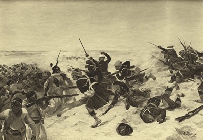 Battle of Tel el-Kebir (engraving) by Henri Louis Dupray